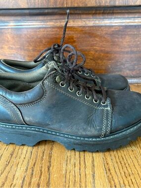 American Eagle Outfitters Men's Brown Leather Lace-Up Oxfords